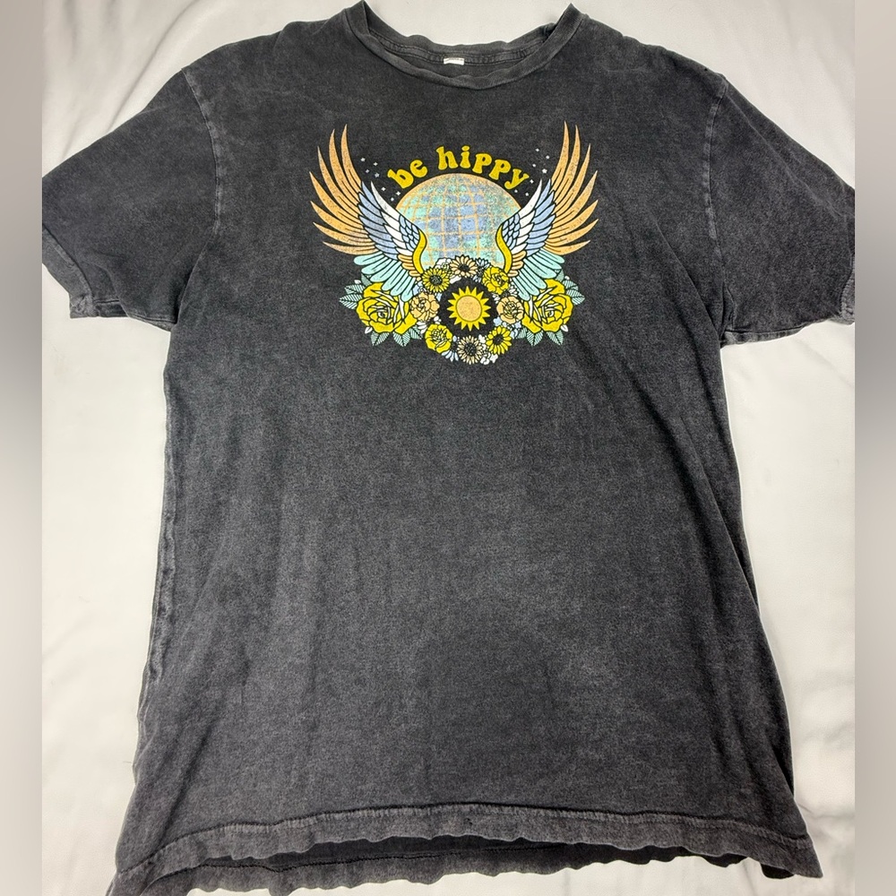Graphic Tee with Be Hippy Design